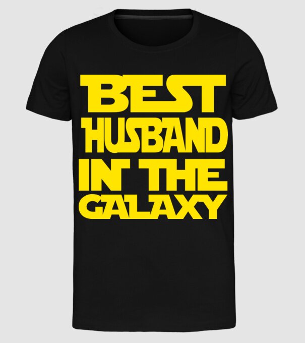 best husband in the galaxy model negru pe tricou