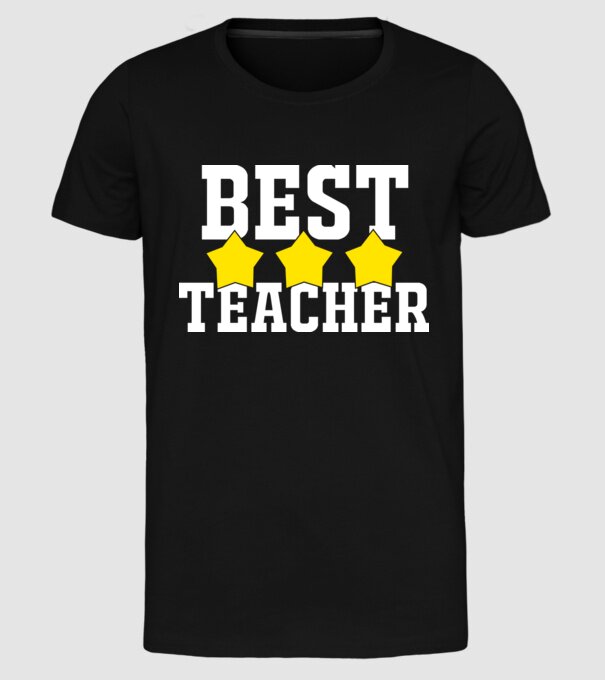 Best teacher model negru pe tricou