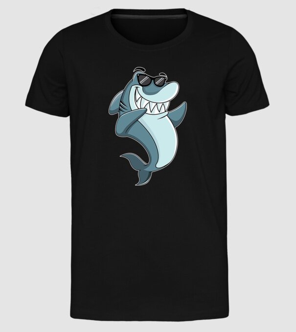 Rechin DAB model negru pe tricou