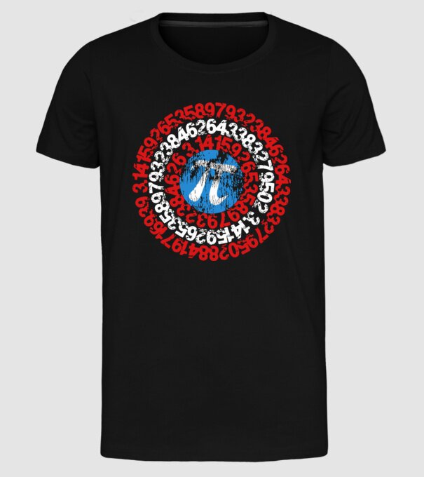 Captain PI model negru pe tricou
