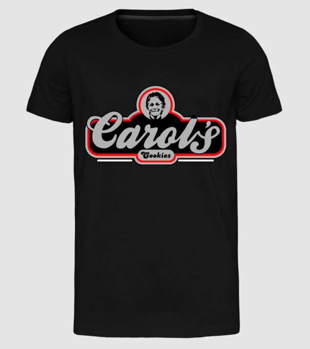 Carols cookies model negru pe tricou