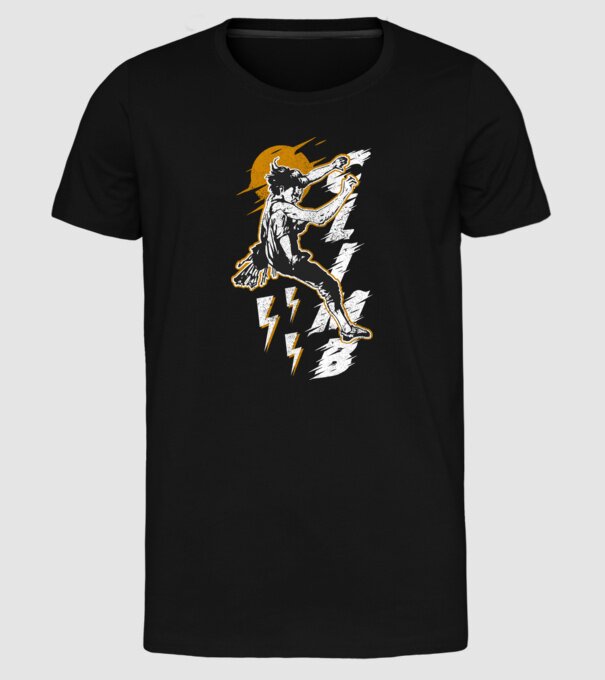 CLIMB retro model negru pe tricou