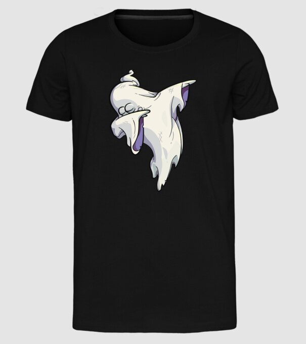 Dab ghost model negru pe tricou