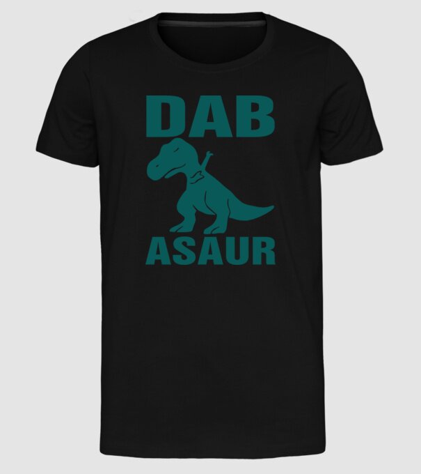 Dabasaur model negru pe tricou