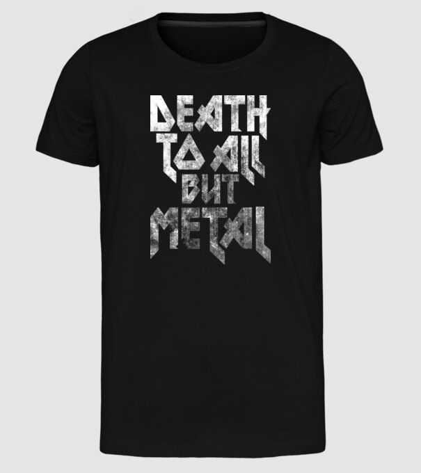 Death but metal model negru pe tricou