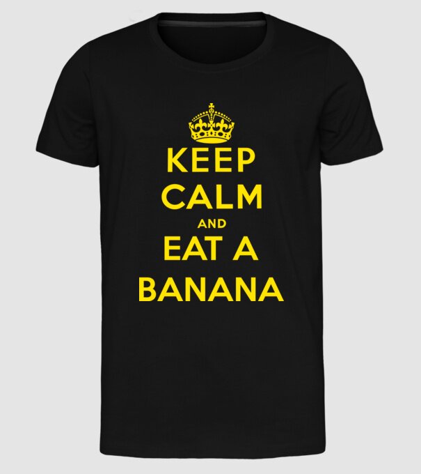 Eat banana model negru pe tricou
