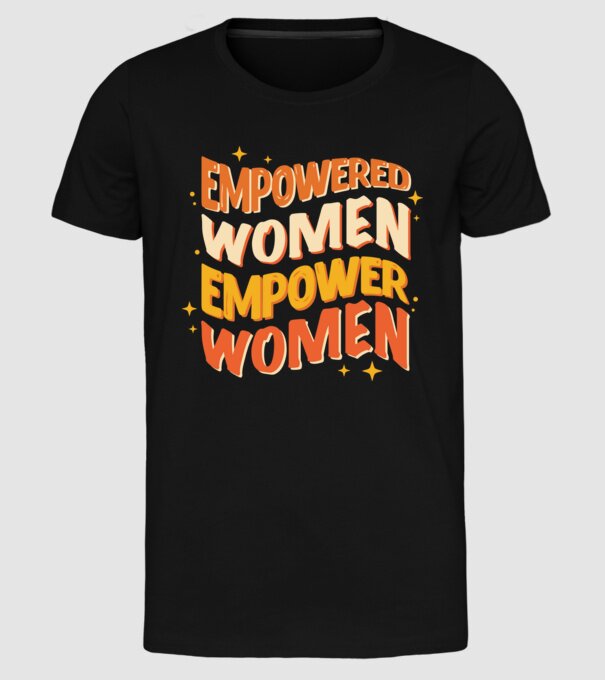 Empowered women empower women model negru pe tricou