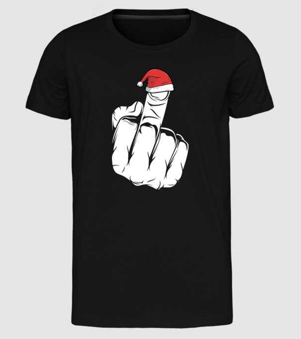 f u christmas model negru pe tricou