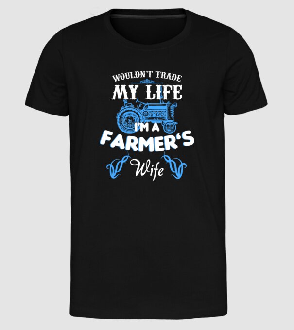 'Farmer''s wife' model negru pe tricou
