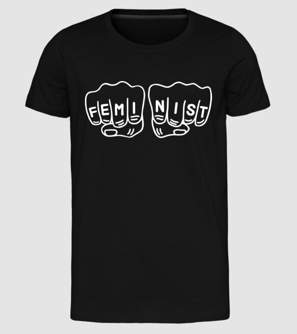Feminist model negru pe tricou