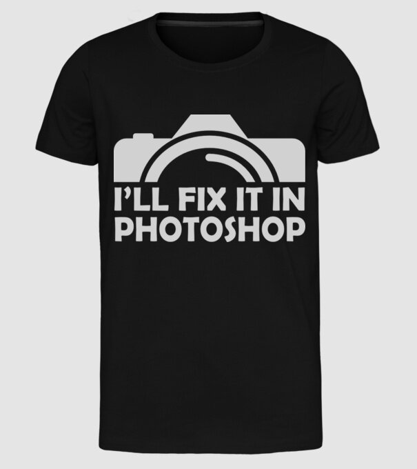 Fix in PS model negru pe tricou