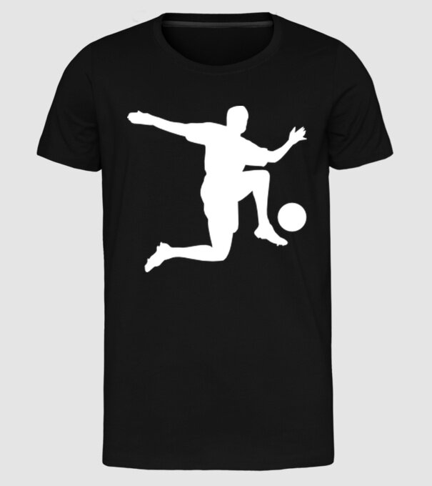 Fotbal 3 model negru pe tricou