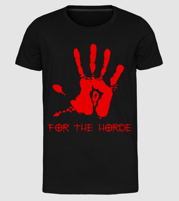 For The Horde Hand model negru pe tricou