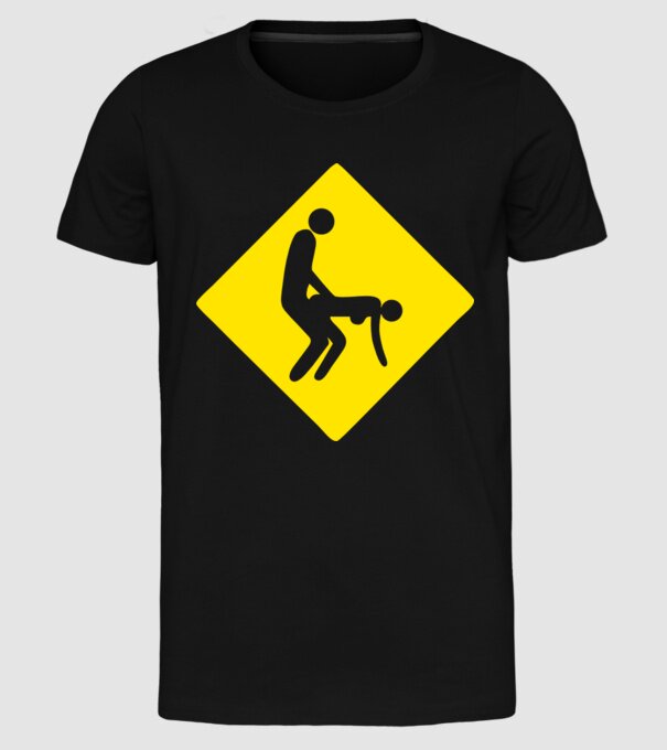 fuck sign model negru pe tricou