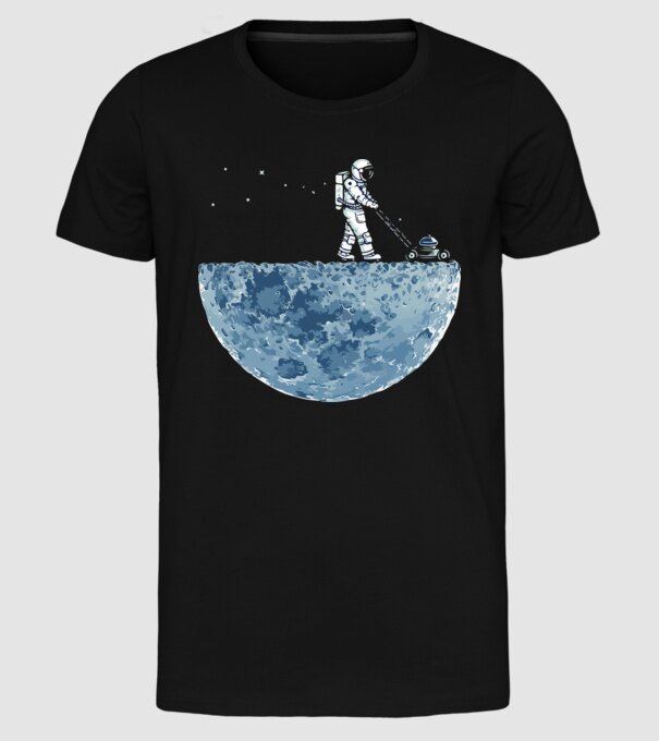 Funny astrounaut model negru pe tricou