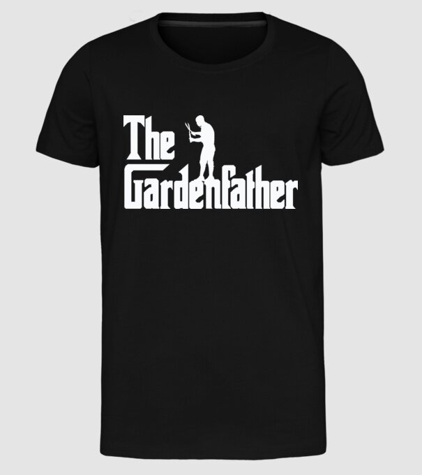 The Gardenfather model negru pe tricou