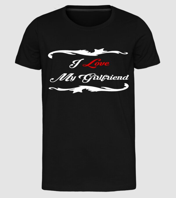 Girlfriend model negru pe tricou