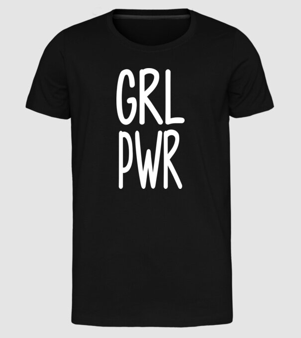Girl Power model negru pe tricou