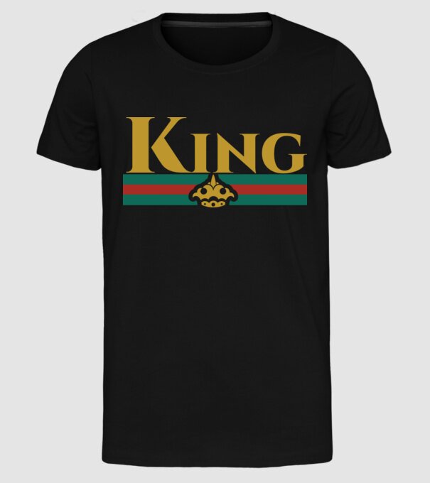 Gucci king model negru pe tricou