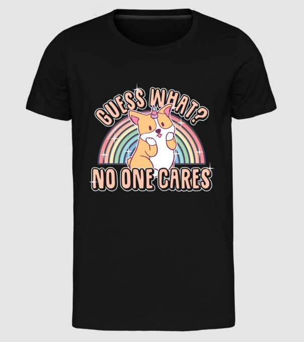Guess what corgicorn model negru pe tricou