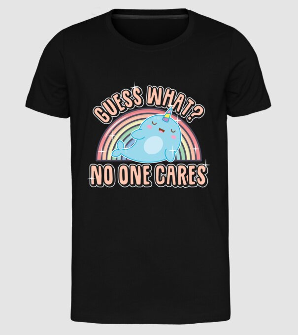 Guess what narval model negru pe tricou