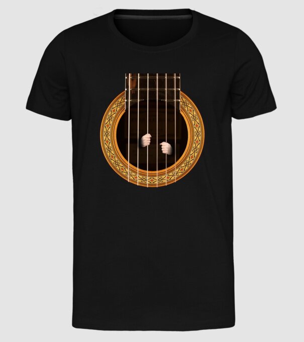 Guitar prison model negru pe tricou