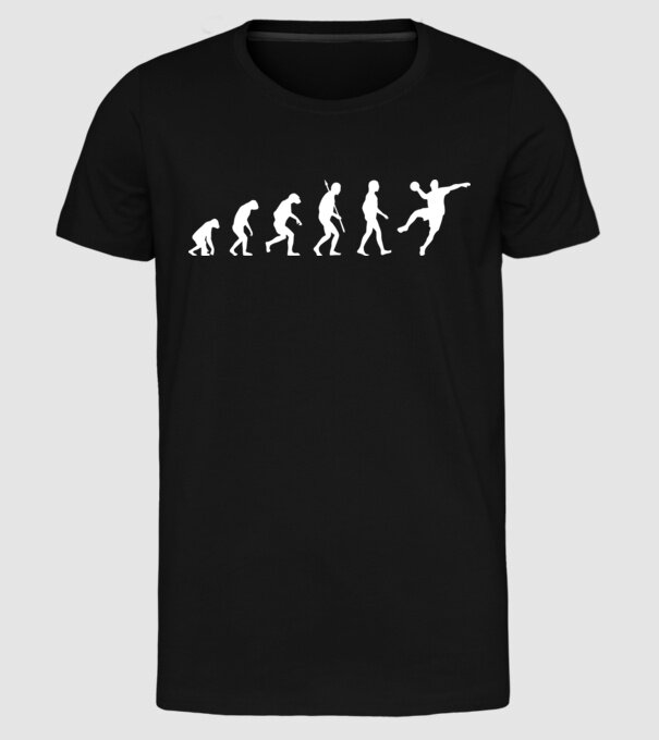 Handball evolution model negru pe tricou