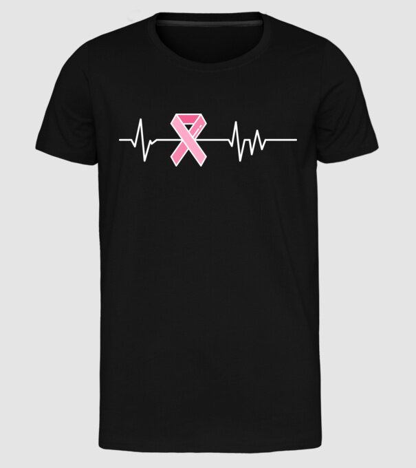 Heartbeat faith model negru pe tricou