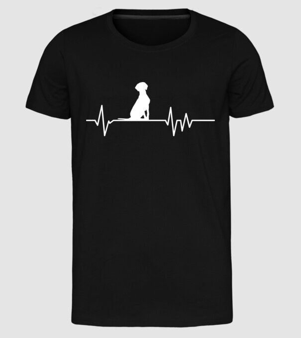Heartbeat silueta Vijla model negru pe tricou