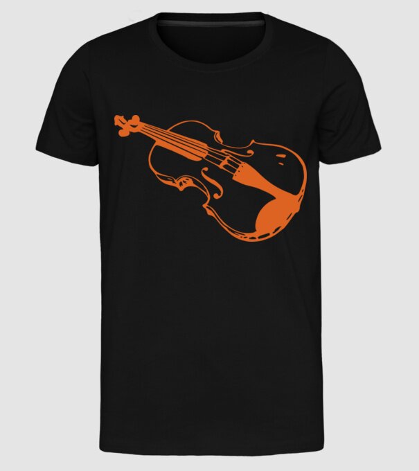 Vioară model negru pe tricou