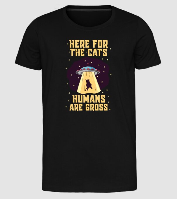 Here for the cats model negru pe tricou