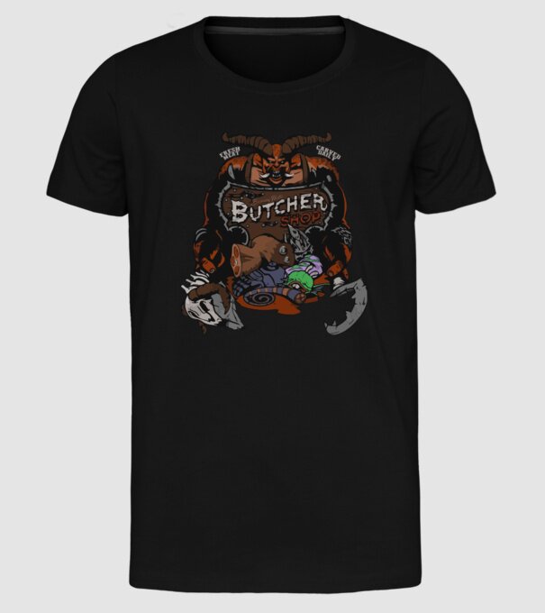 Heroes of the Storm - Butcher (snapsleek) model negru pe tricou