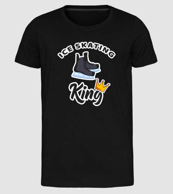 Ice skatin King model negru pe tricou