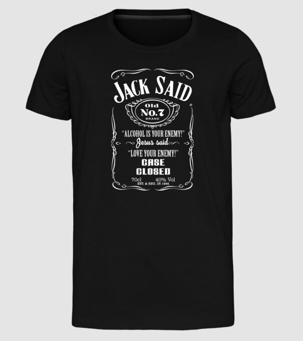 Jack said fun model negru pe tricou