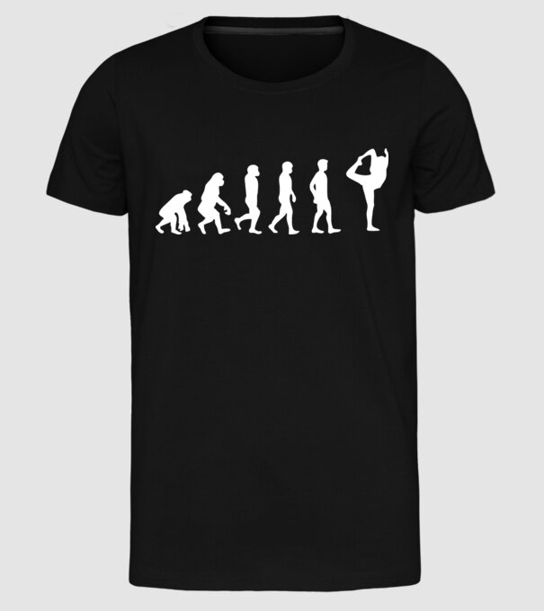 Yoga evoluție model negru pe tricou