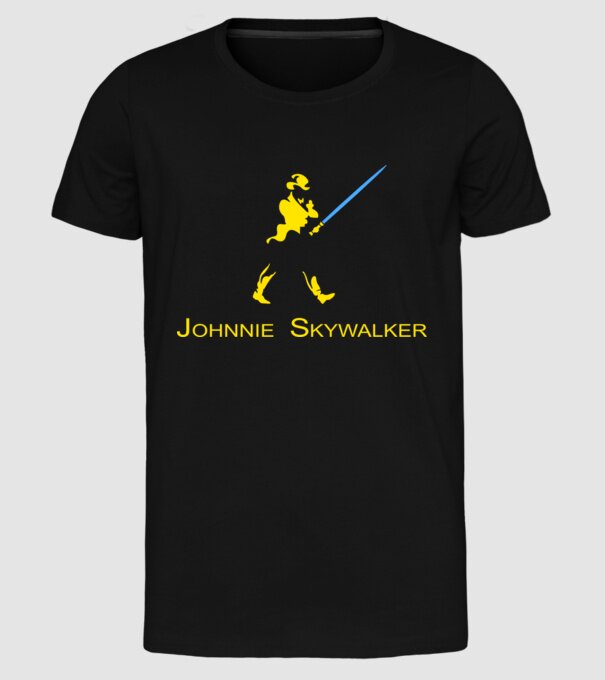 Johnnie Skywalker model negru pe tricou