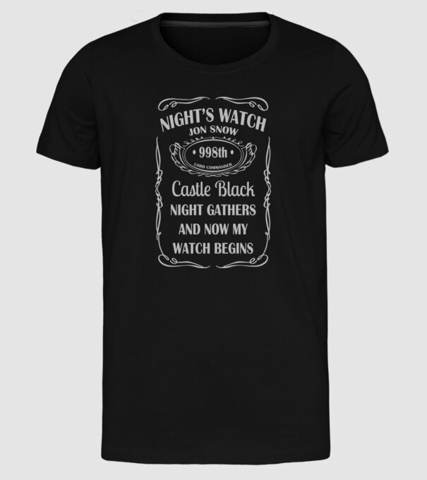 Jon Snow model negru pe tricou