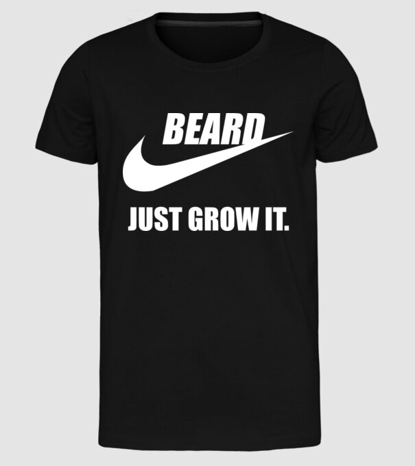 Just Grow It! model negru pe tricou