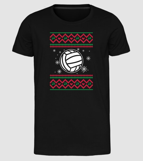 Model tricotat de Crăciun - Polo pe apă model negru pe tricou