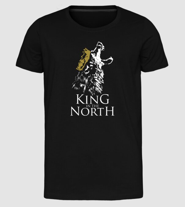King in the north 2c model negru pe tricou