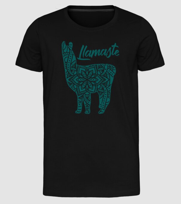 Lamaste unicolor model negru pe tricou