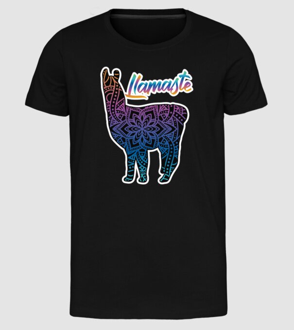 Lamaste color2-01 model negru pe tricou