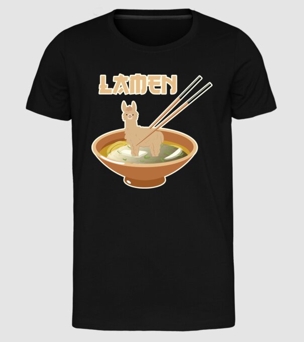 Lamen model negru pe tricou