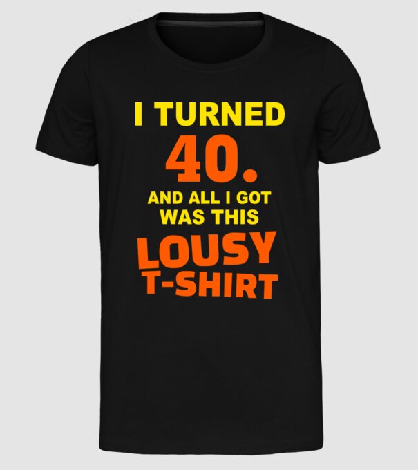 Lousy T-shirt 40 model negru pe tricou