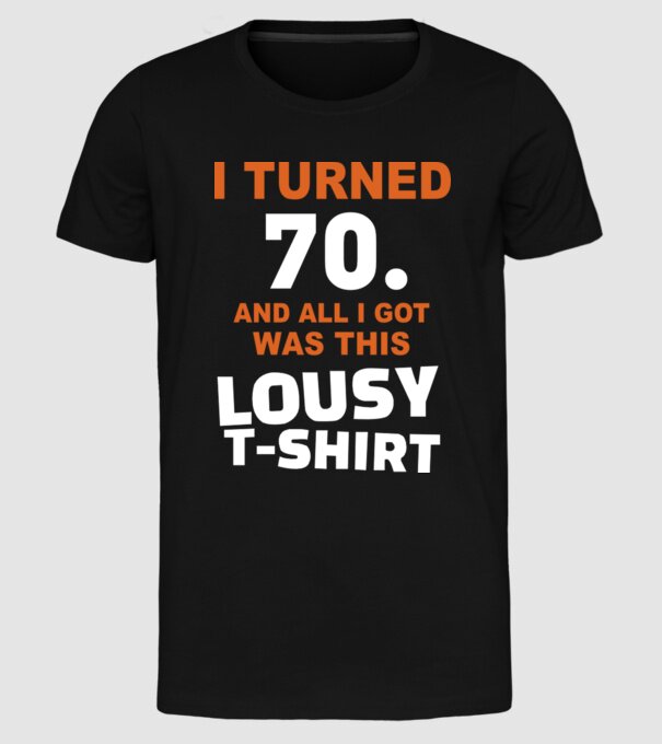 Lousy T-shirt 70. model negru pe tricou