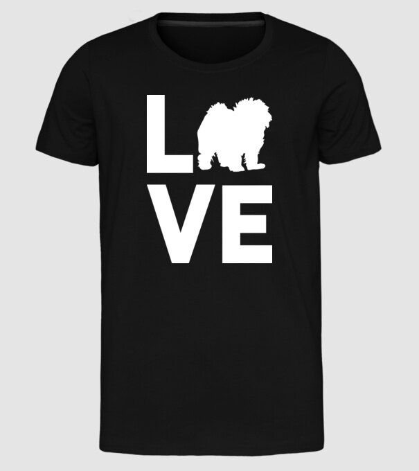 LOVE Bolognese model negru pe tricou