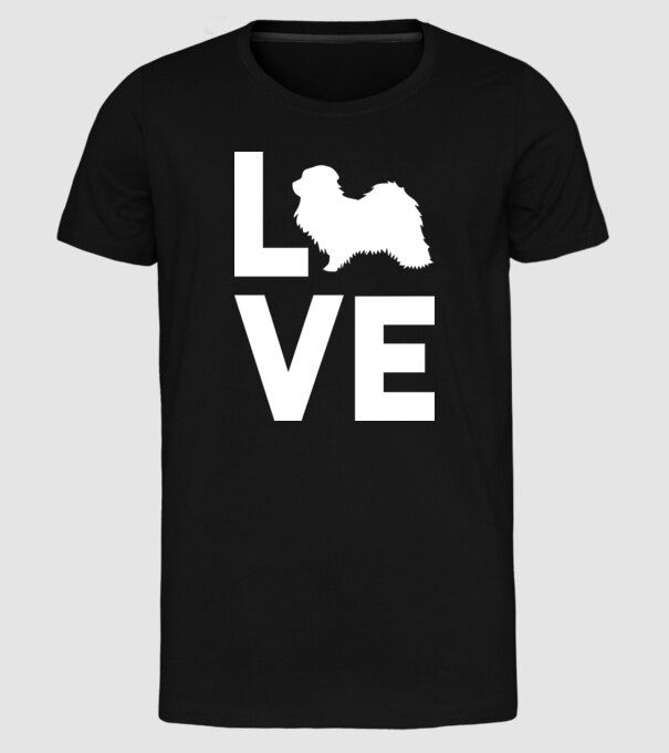LOVE Havanese model negru pe tricou