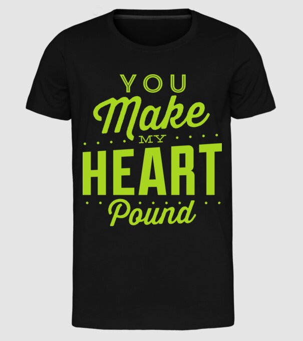 Make my heart model negru pe tricou