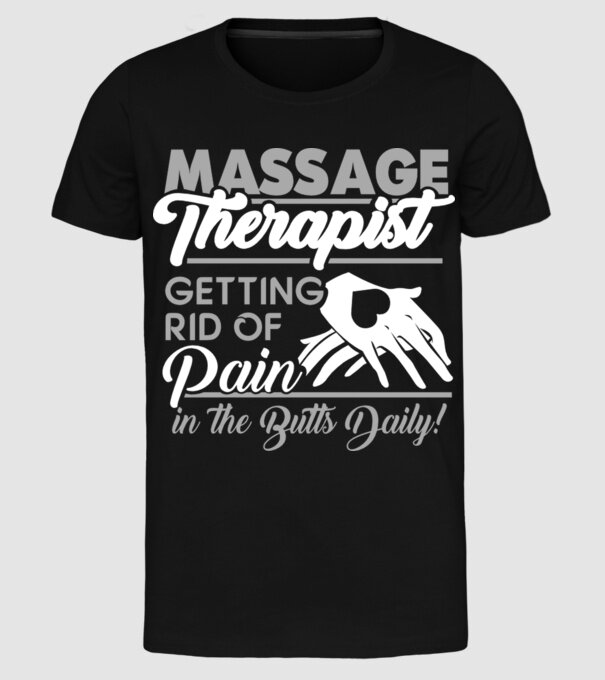 Massage pain model negru pe tricou
