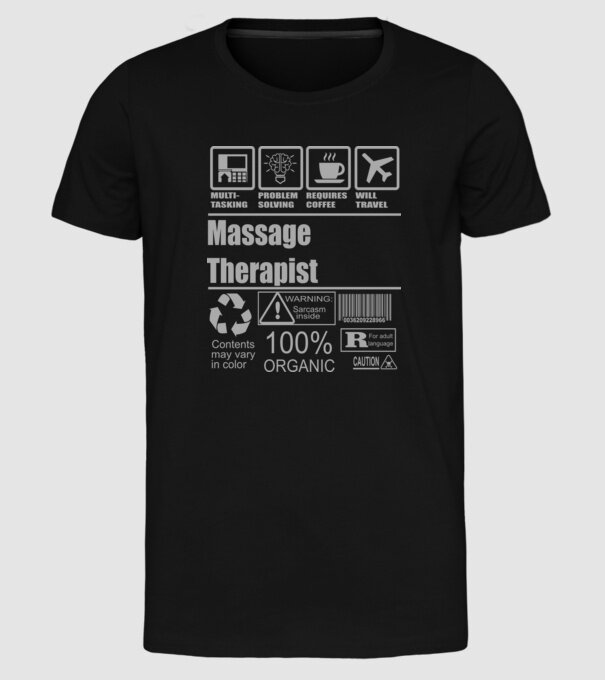 Massage Theraphist model negru pe tricou